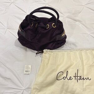 Cole Haan Plum Mini Bag with Gold Accents